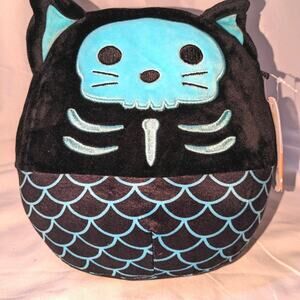 NWT Squishmallows Sheikla 8" Skeleton Mermaid Cat Halloween Spooky‎ Cute Plush